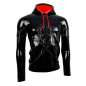 Mobile Preview: HOODIE VIKINGS „LOOSE FIT“ Latex Laser Edition schwarz rot